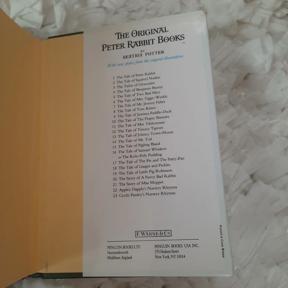 Vintage 1987 Edition Tales From Beatrix Potter Peter Rabbit Used